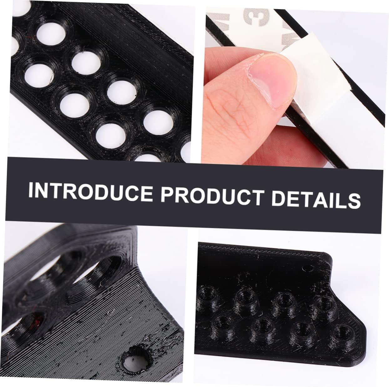 Mikinona Black Wall Mounted Arrow Rack, Practical Holder for 12 Arrows, ABS