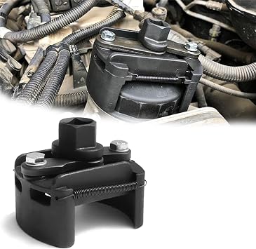 Oil Filter Wrench Removal Tool Adjustable Use for 2.36 inch to 3.15 inch, Durable Cap Spanner Tool Set with 2 Durable Non Slip Serrated Jaws Special Design