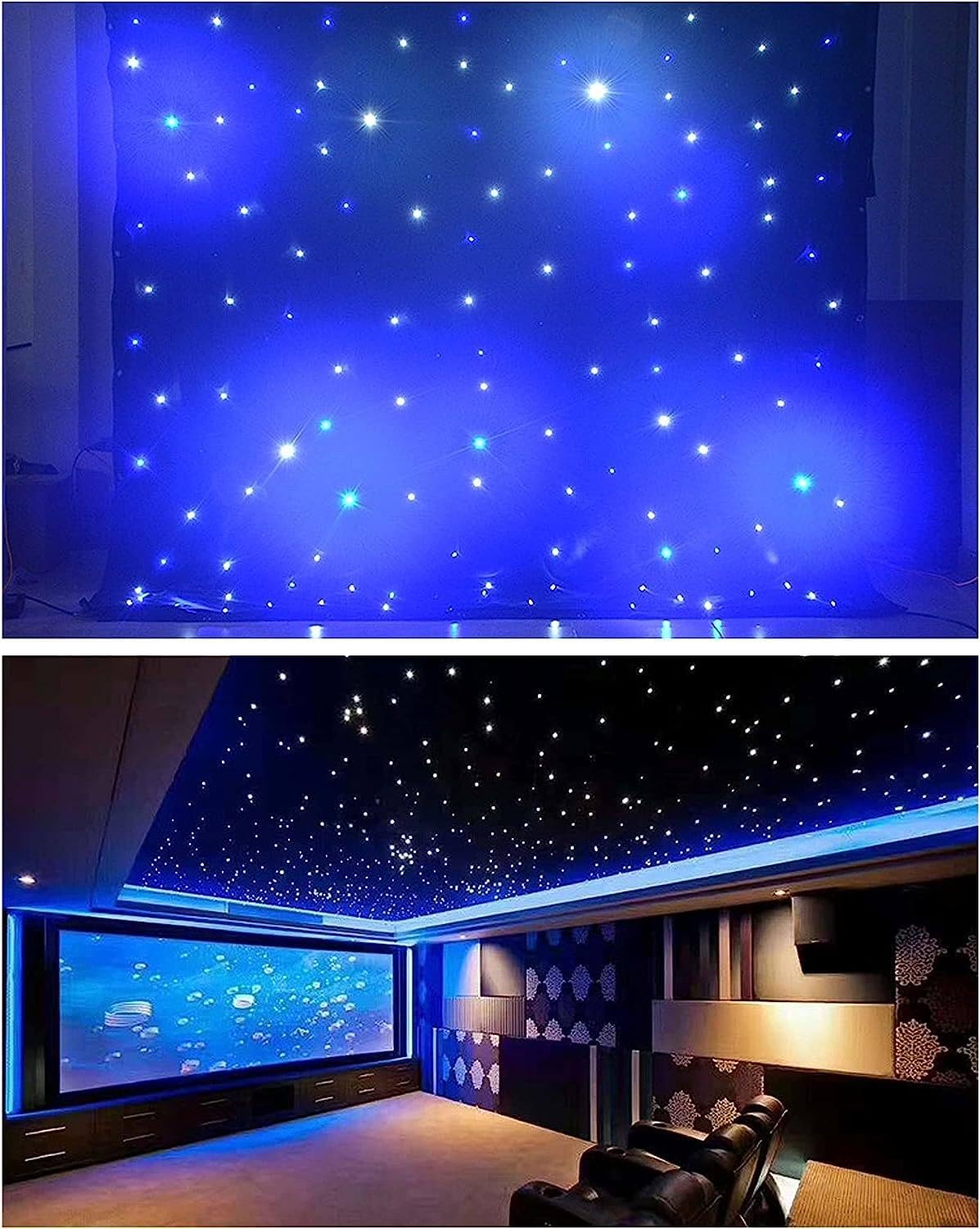 Toile De Fond De Scène LED Tissu Ciel Étoilé En Velours Pliable, 4