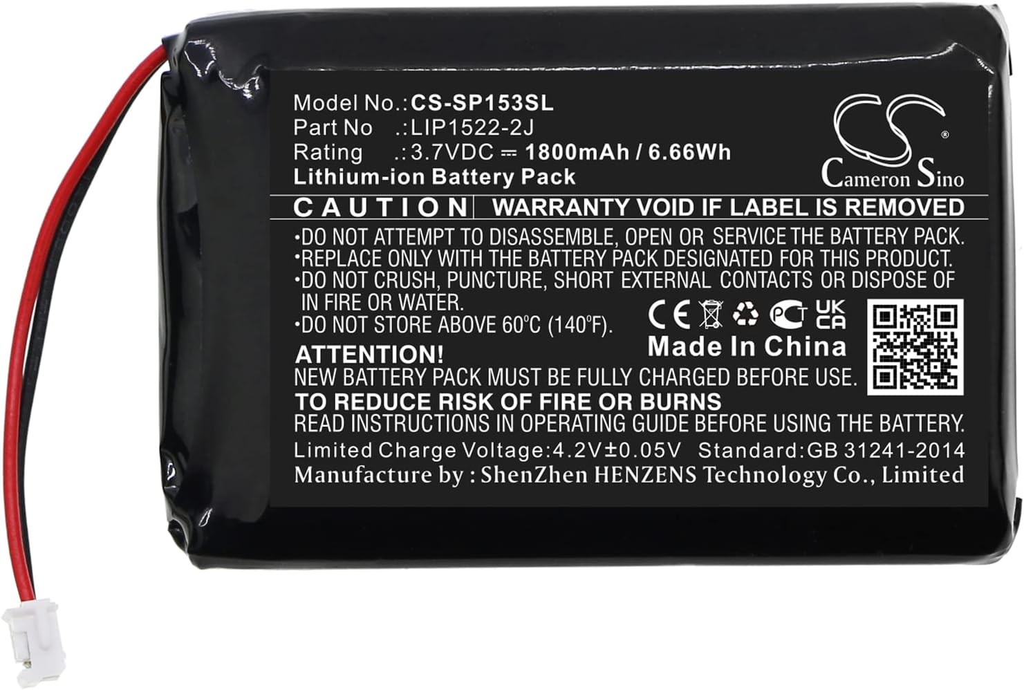 LIP1522-2J Replacement Battery for CUH-ZCT2J14 CUH-ZCT2J16,Battery (1800mAh/3.7V)