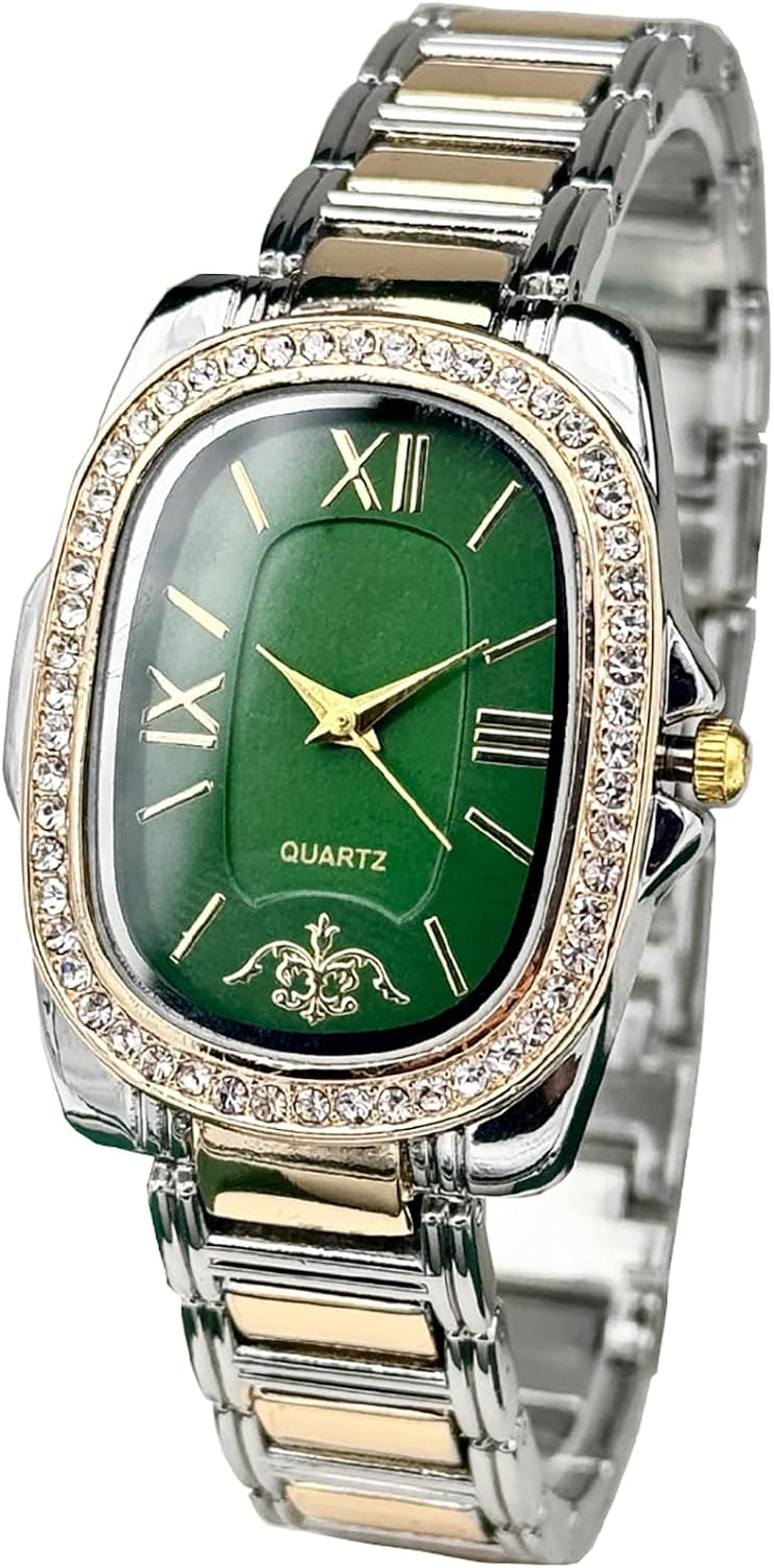 Women Vintage Rome Watch Oval Case Dress Watches