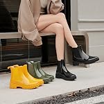 Bottes de pluie pour les femmes, Bottes en caoutchouc durable Bottes imperméables antidérapantes PVC Des bottes de pluie pour le travail