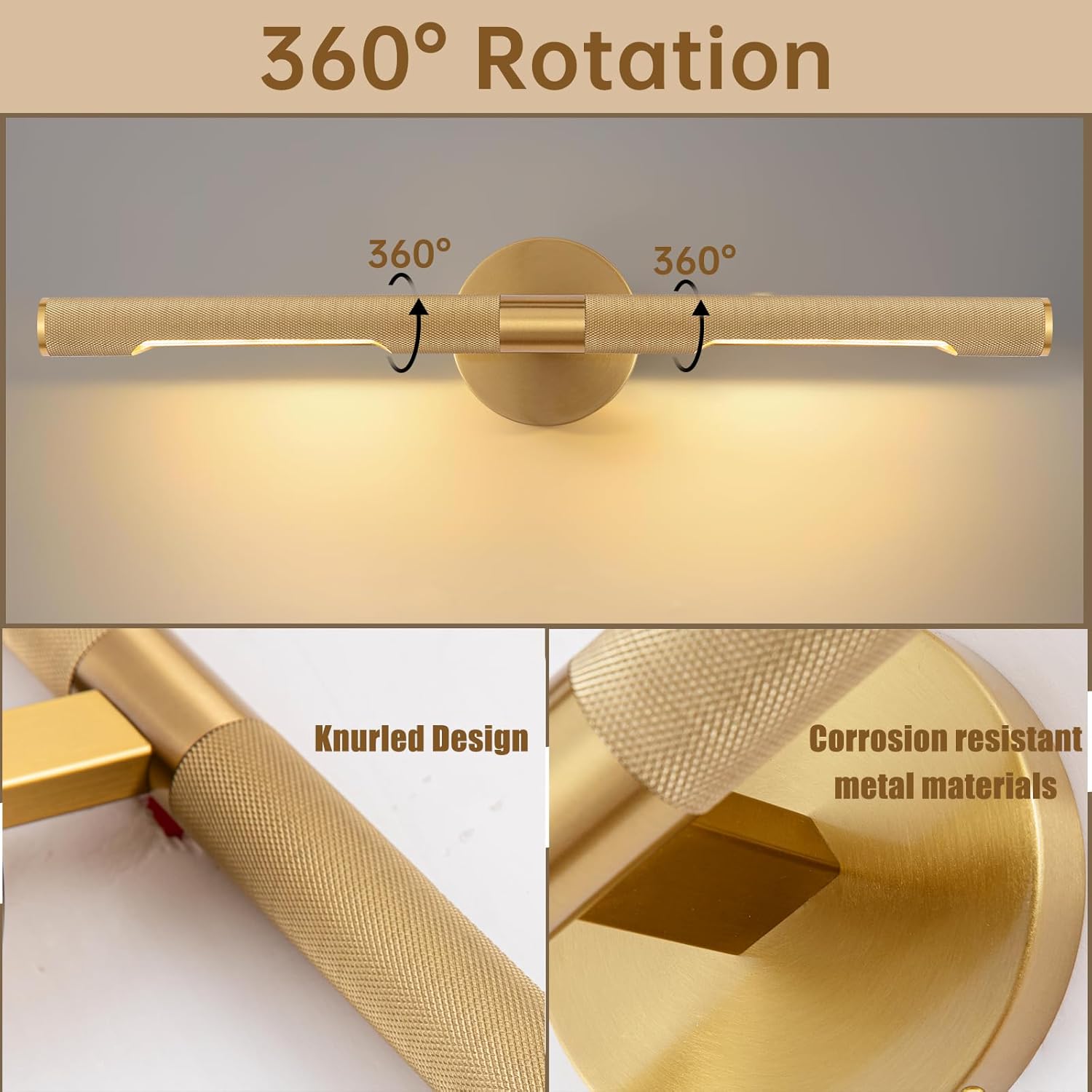 Wall Sconces,Hardwired Picture Light 24" Gold Picture Light for Wall with E12 Bulb Frame Pictures Art Deco Sconce Lights for Painting Photo Artwork Library Vanity Over