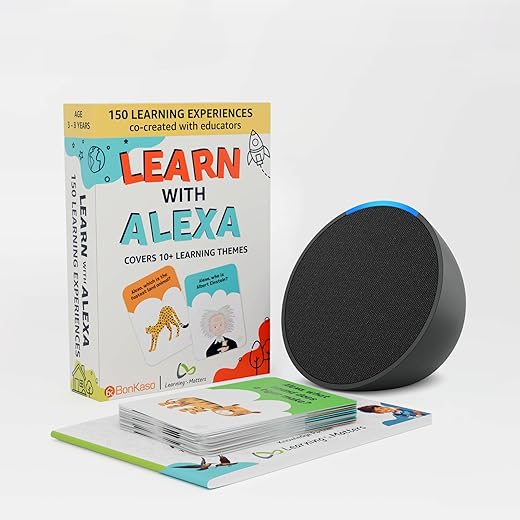 Amazon Echo Pop Black Smart Bluetooth Speaker Combo for yo