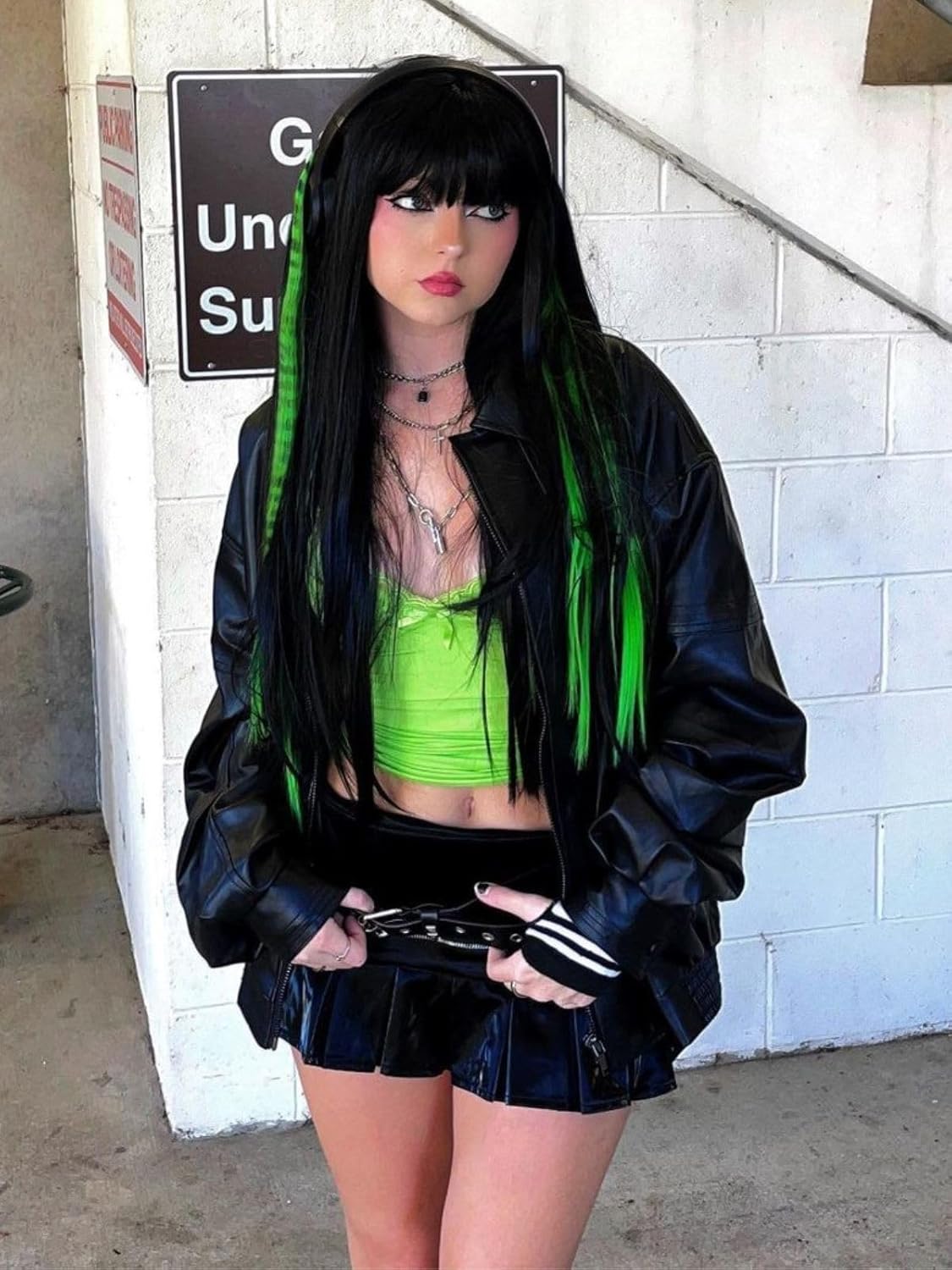 Aelfric Eden Ruched Leather Jacket for Women Oversized Bomber Jackets Vintage Casual Coats