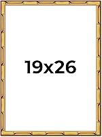 Vista 207 de Poster Palooza Marco de madera maciza de bambú dorado de 12 x 8 pulgadas con acrílico UV, respaldo de tablero de espuma y accesorios para colgar