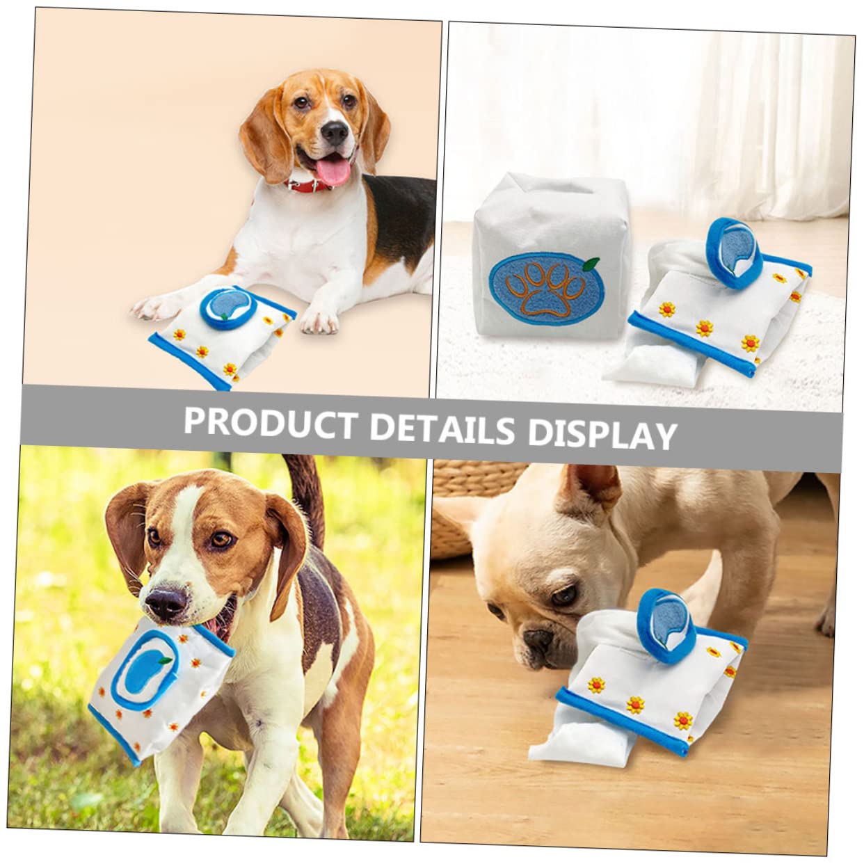 minkissy 4 Piezas de Almohadilla para olfatear para Mascotas, Juguetes de Peluche para Perros, Juguetes interactivos para Perros y Mascotas, Juguetes interactivos de Entrenamiento para,