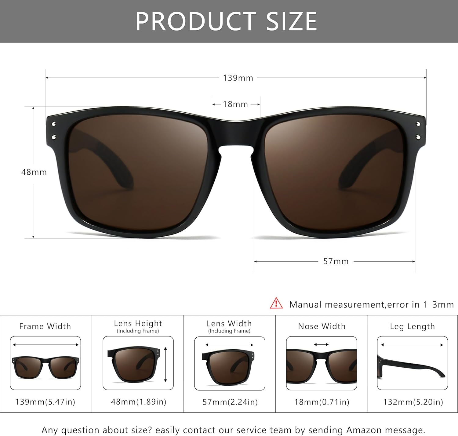 SUNGAIT Polarized Sports Sunglasses for Men Women: Retro Square Shades UV400 for Driving Fishing Cycling Running Golf - Image 6