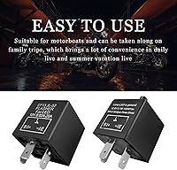 Vista 6 de Relé intermitente electrónico de 3 pines CF13 EP34, Relé intermitente de luz LED CF13 JL-02 12V, Relé intermitente de señal de giro universal