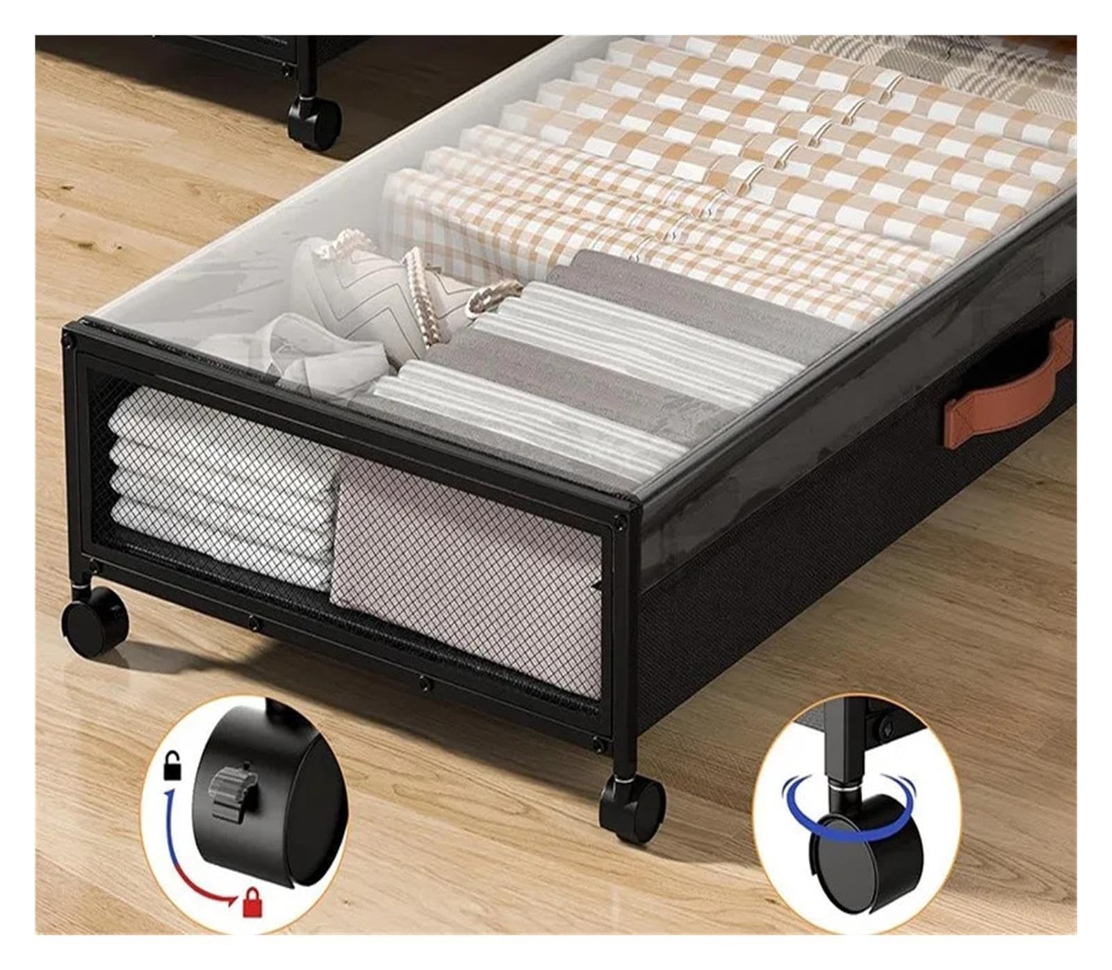 Contenitore Sotto il Letto con Ruote Portaoggetti sotto il letto
