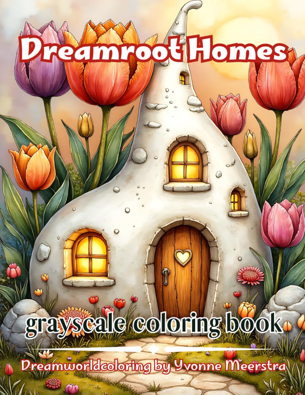 dreamroot homes: A Cozy Fantasy Grayscale Coloring Book for Adults