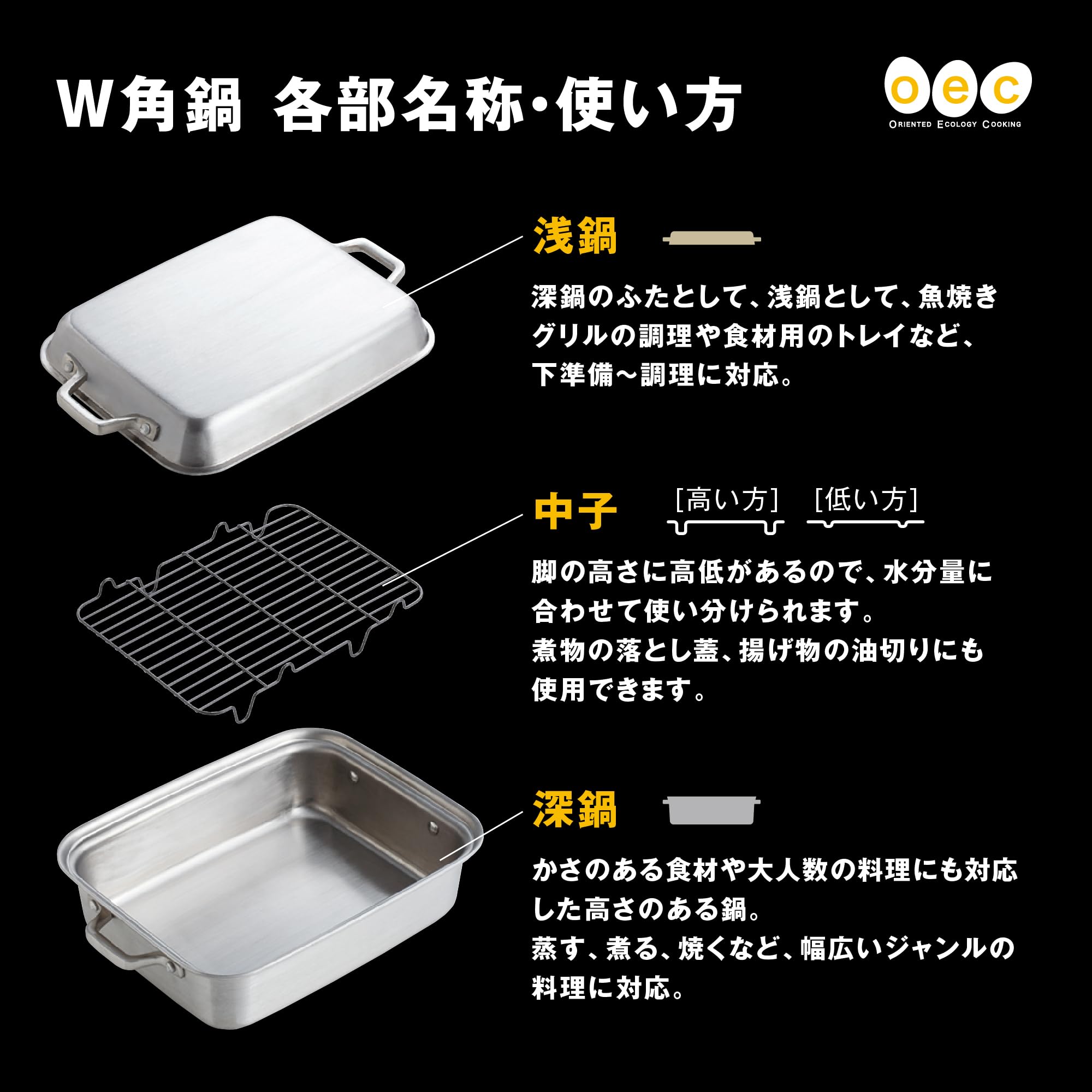 Amazon｜貝印 KAI o.e.c.W角鍋 DY5204 3539282｜両手鍋 オンライン通販