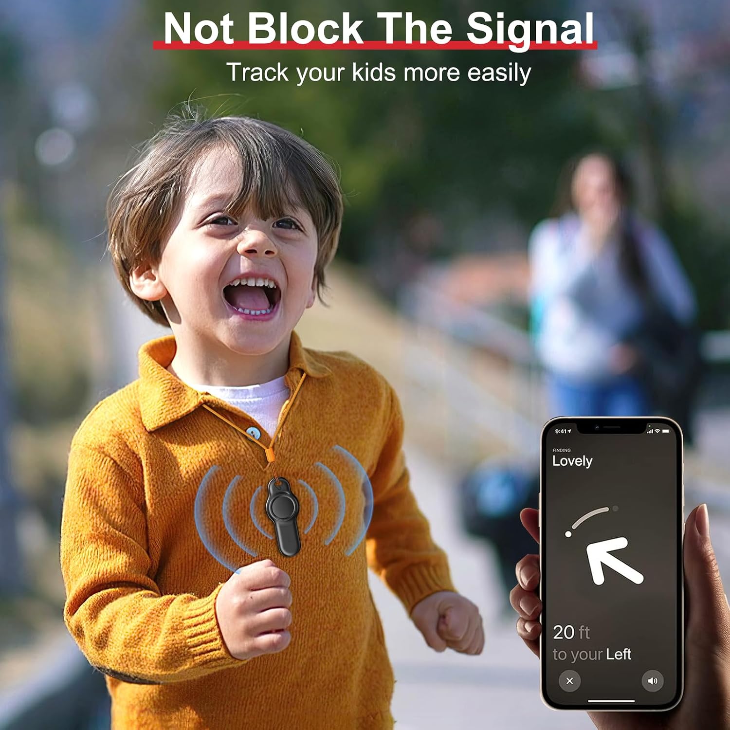 Waterproof Apple AirTag Holder With Emergency Whistle, Airtag Keychain Holder for Kids, Airtag Case for Outdoor Survival