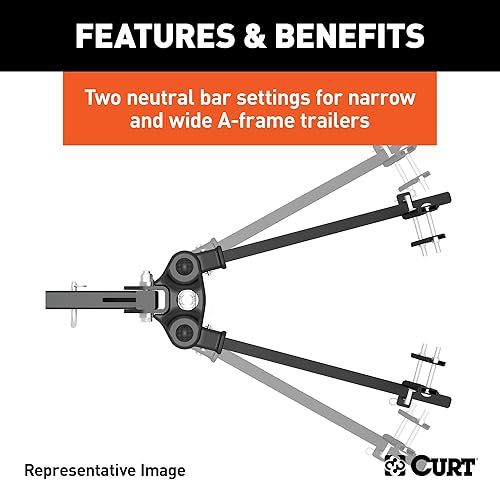 Miniatura 32 de CURT 17500 Sistema de distribución de peso, barra de muñón TruTrack