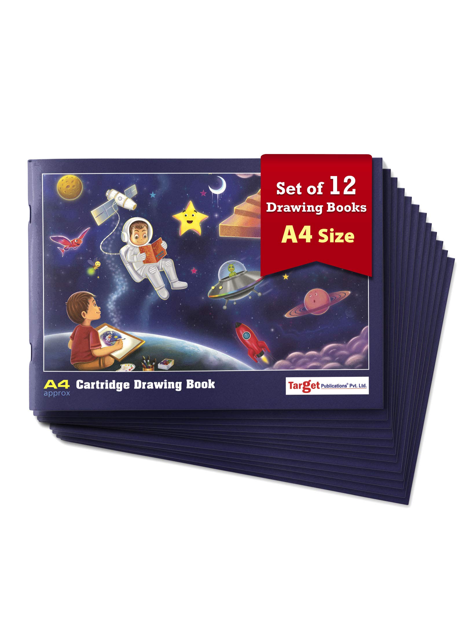 Target Publications A4 Size Drawing Book | Sketch Pad for Artists, Children and Students | 34 Pages, White Plain Cartridge Papers | 29.5 cm x 21 cm Approx | Soft Cover | Pack of 12 (B08SMD5KJ6) Amazon Price History, Amazon Price Tracker