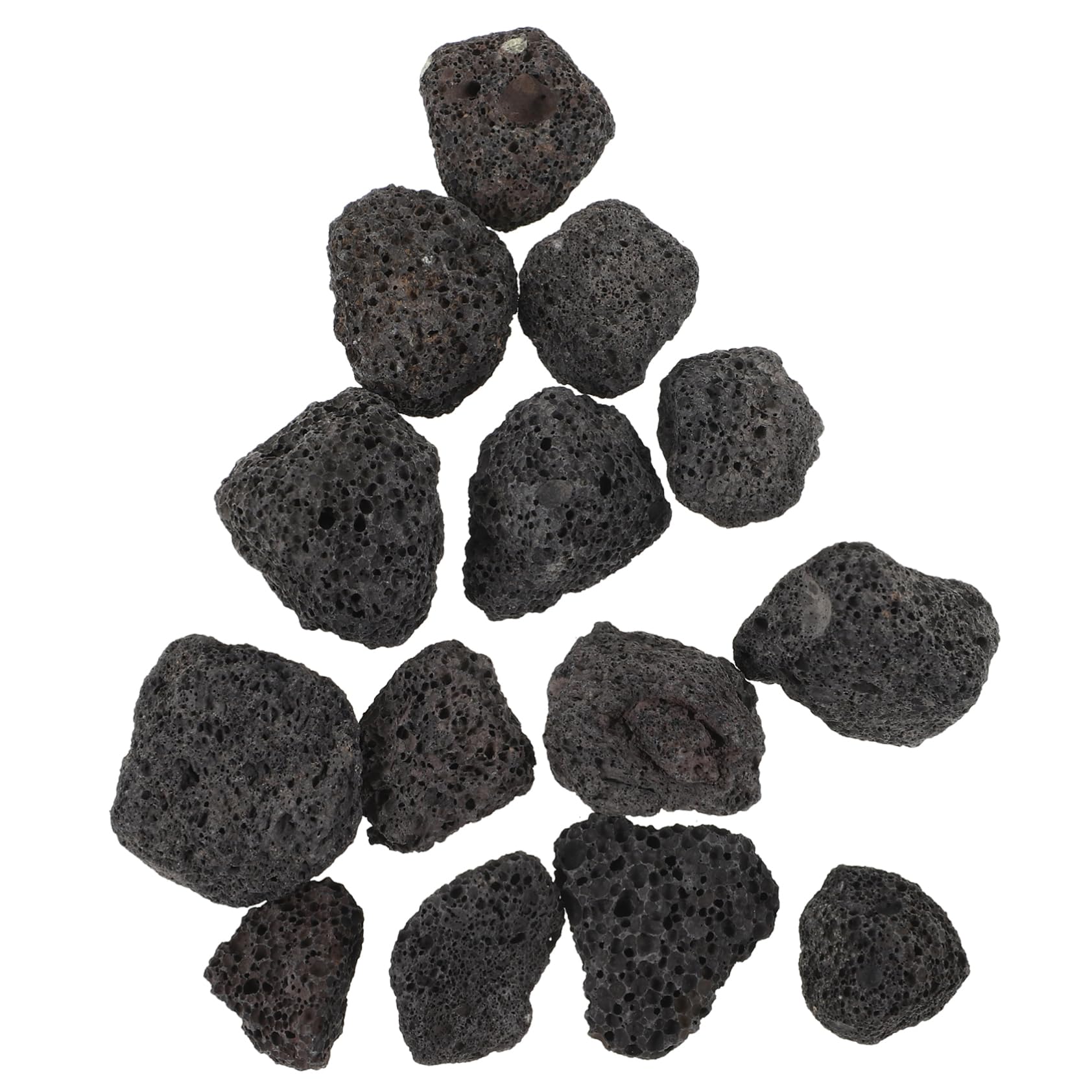 TOPBATHY Lot De 3 Galets De Roche Volcanique Élégants pour Aquarium Aménagement Paysager en Pierre Naturelle pour Aquarium