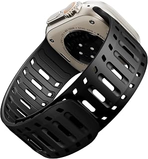 X-it Magnetic Watch Band for Apple Watch Ultra 49mm, 46mm/45mm/44mm, Soft Silicone Sport Strap with Strong Magnet for Men and Women, Compatible with Apple Watch Series 11/10/9/8/7/6/5/4/3/2/1 and SE