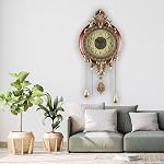 Aero Snail Grand style rétro Vintage Royal Line Silent Haute-Fin de l'horloge de mur en métal de luxe avec balançoire pendule
