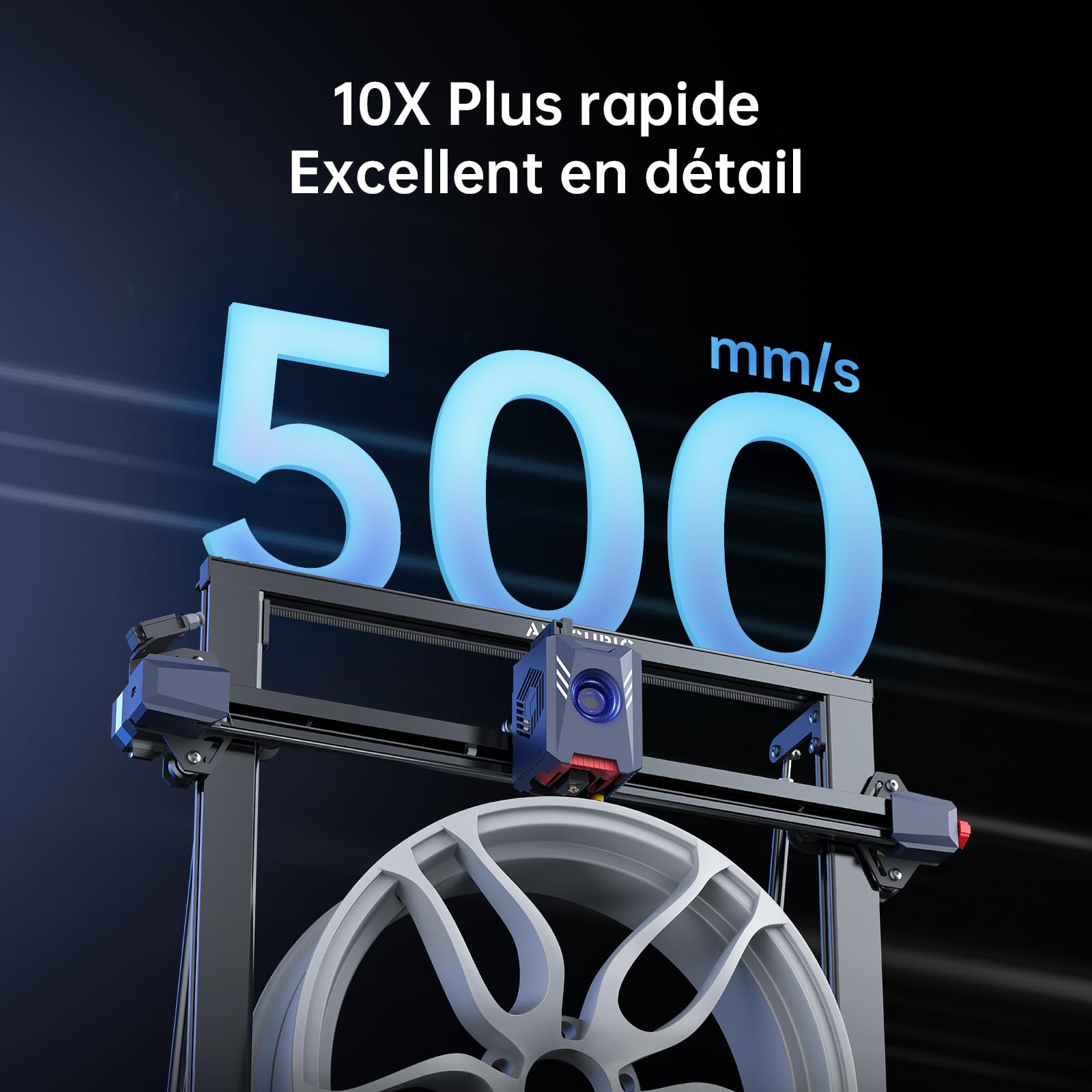 Imprimante 3D Anycubic Kobra 2 Max, 500mm/s Impression Haute Vitesse, Grand 88L Imprimantes 3D avec Auto Nivellement et Haute Performance, Prend en Charge Anycubic APP, Grand Format 420x420x500mm