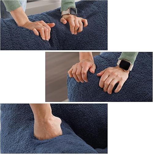 Miniatura 42 de Recaceik Sillones puff copetudos, suave relleno con relleno, sofá esponjoso y perezoso, tumbona imperial gigante para dormitorio, sala de estar,