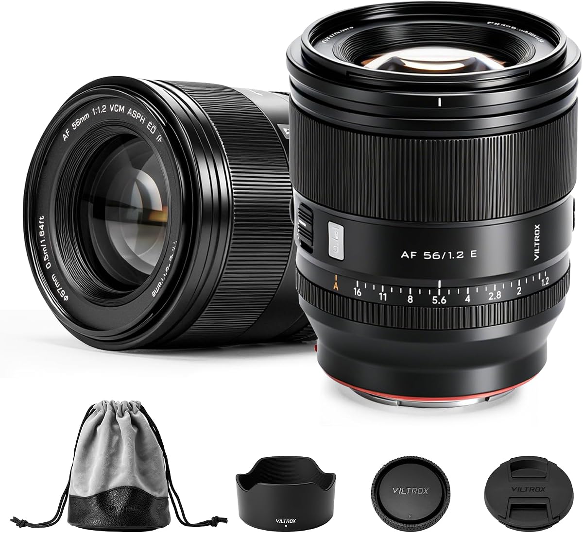 VILTROX AF 56mm F1.2 Pro E Lens for Sony E-Mount | Autofocus Large Aperture Prime Lens for Sony a7CII a7IV a7RV ZVE1 ZV-E10 ZV-E10II FX30 a6700 a6600 a6500 a6400 a6300 a6100