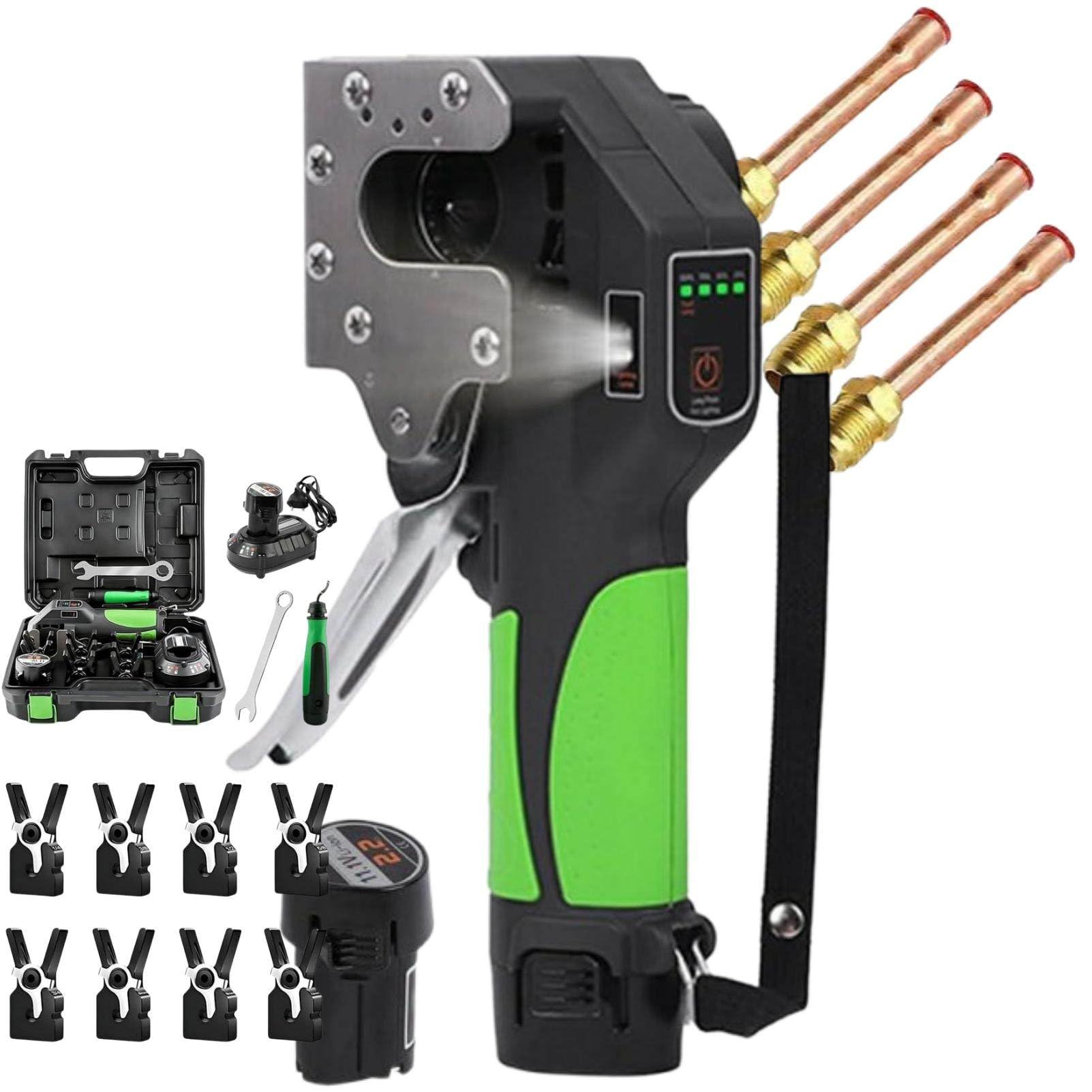 Herramienta de abocardado inalámbrica rápida, expansor eléctrico de tuberías de Cobre con batería Recargable de 2200 mAh y Cono excéntrico de 45°