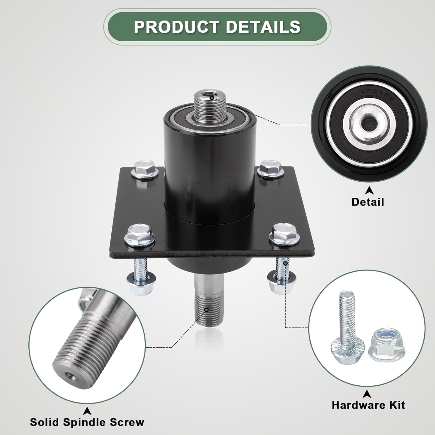 Swisher Blade Driver 12824 Spindle - Replacement Part Fits Lawn Mower Deck Assembly
