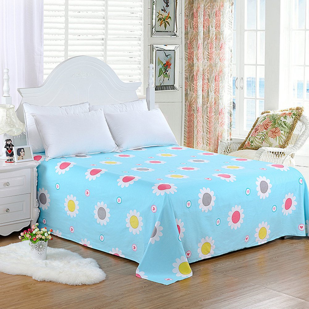 Drap double en coton gratté 160x230 cm pour une régulation thermique
