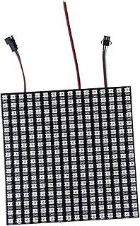 predolo LED Pixels Matrix Panel Screen, WS2812B RGB Flexible Full Color, Text Display DC5V, 16x16cm