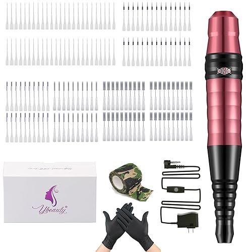 Microblading - Aguja de tatuaje de 260 piezas juego de agujas y tapas desechables redondas para tatuaje permanente máquina de tatuaje de cejas 6