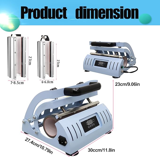 Termofijadora 2 en 1 para Tazas y Tumbler, Automática, 110V miniatura 2