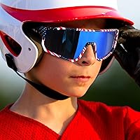 Vista 35 de MVPTGRS Gafas de sol de béisbol juveniles para niños y niñas de 8 a 14 años TR90 con marco para niños, gafas de sol deportivas para sóftbol