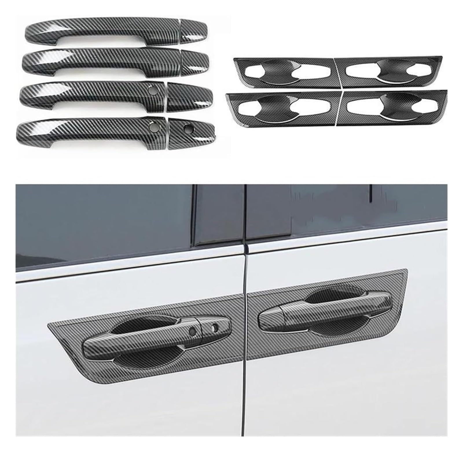 QWQTHGS Car Exterior Door Handle Cap for Odyssey 2016-2021 Car Side Door Handle Covers Trim Sticker Auto Exterior Accessories Styling(Package a)
