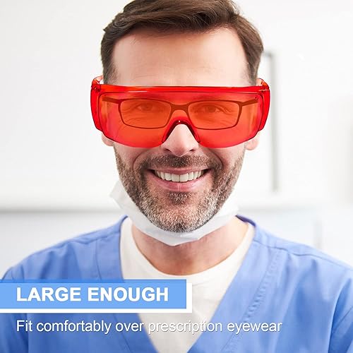 Miniatura 4 de EZGO Gafas de seguridad para laboratorio dental, gafas antivaho para protección de ojos, gafas de seguridad para blanquear los dientes, luz de curado
