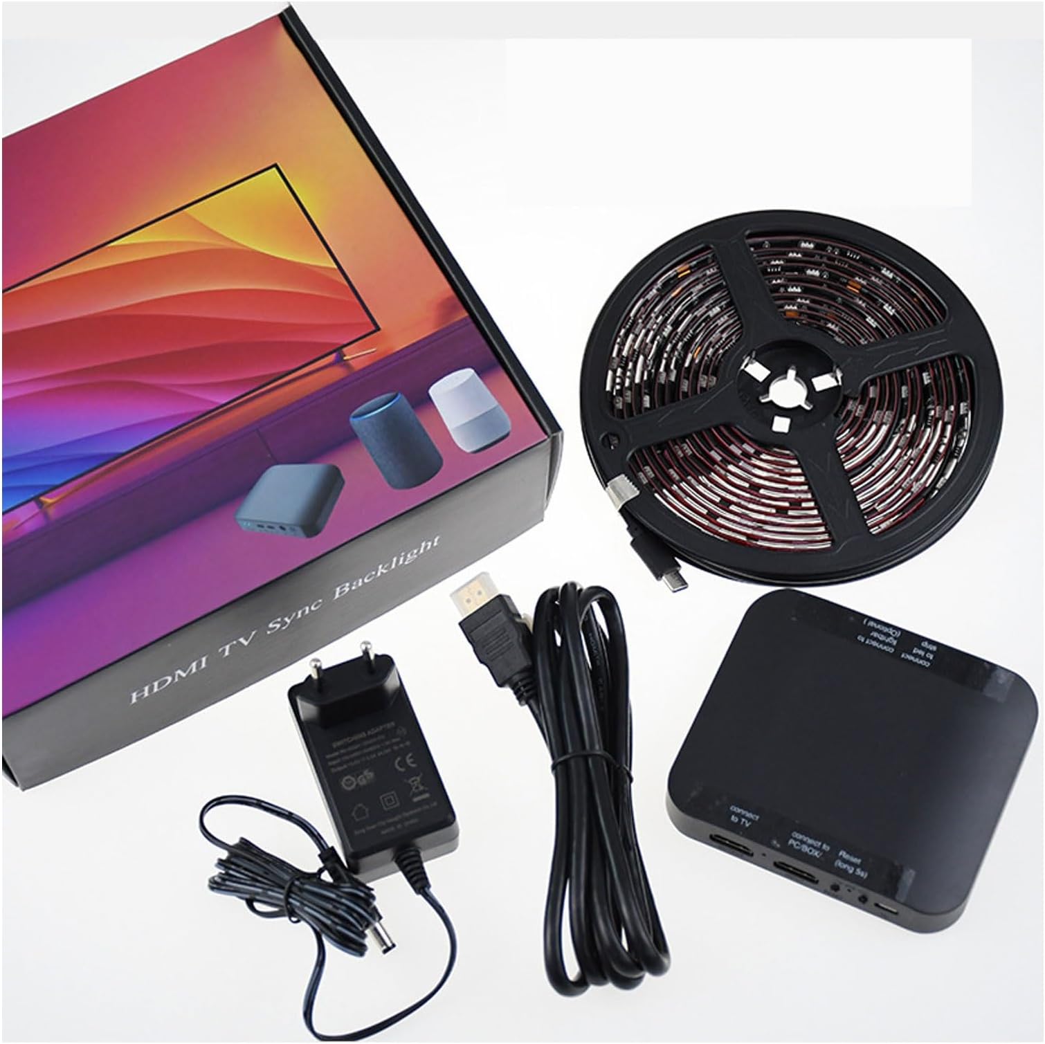 Sync Box LED Lights for TV Smart Backlight Strips with App Control Music Intelligent Lighting System(40-50'')