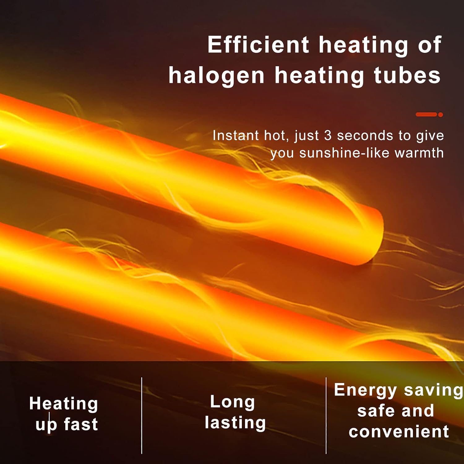 Hanging Outdoor Heater,Ceiling Mounted Patio Heater Waterproof Adjustable 750/1500W Electric Heater,3S Fast Heating,Quiet Space Heater for Indoor Outdoor Use Large Room,Black,42x30cm(17x12inch)
