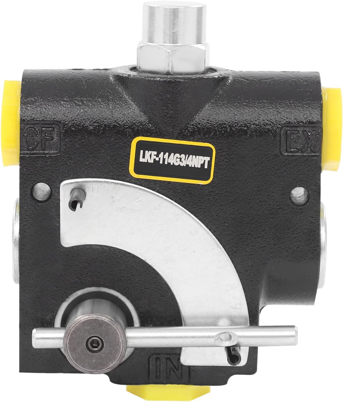 Hydraulic Adjustable Variable Flow Control Valve w/Relief, 0-30 GPM, 3/4” NPT Port Size,500-3000 PSI Pressure Relief Valve Adjustment Range, 30.38Gal/min
