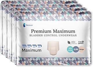 Sponsored Ad - Because Premium Maximum Plus Pull Up Underwear for Women - Absorbent Bladder Protection with a Sleek, Invis...