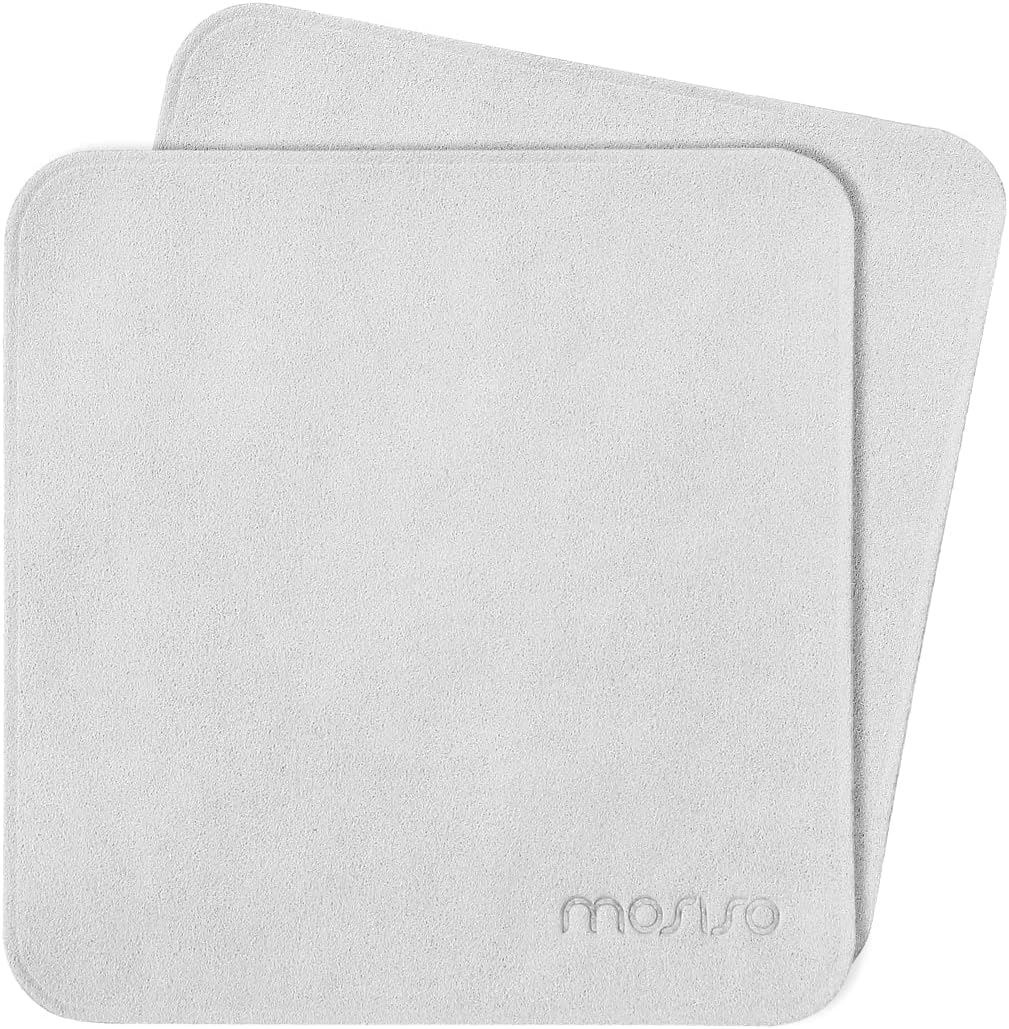Polishing Cloth, 2PCS Soft Microfiber Cloth Electronic Screen Cleaning Cloths Compatible with iPhone,Compatible with MacBook,Compatible with iPad,Tablets,Laptop Notebook Computer,Camera, Grey
