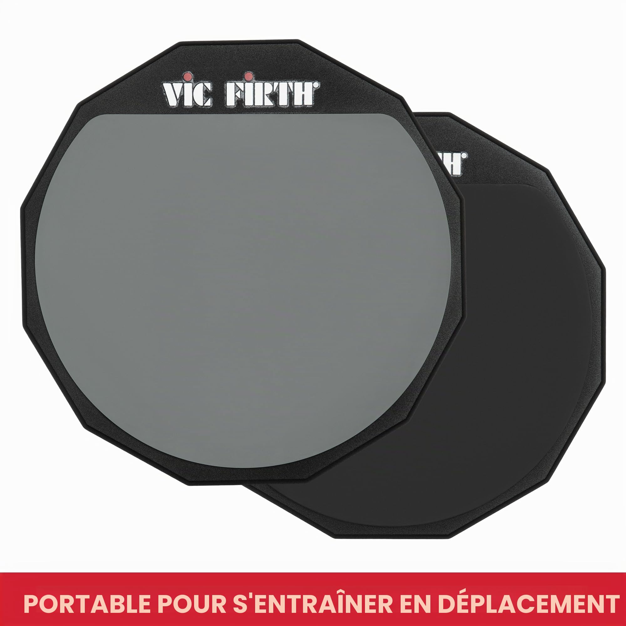 Vic Firth Pad d’Entraînement à Double Face 30,5 cm (12 inches)