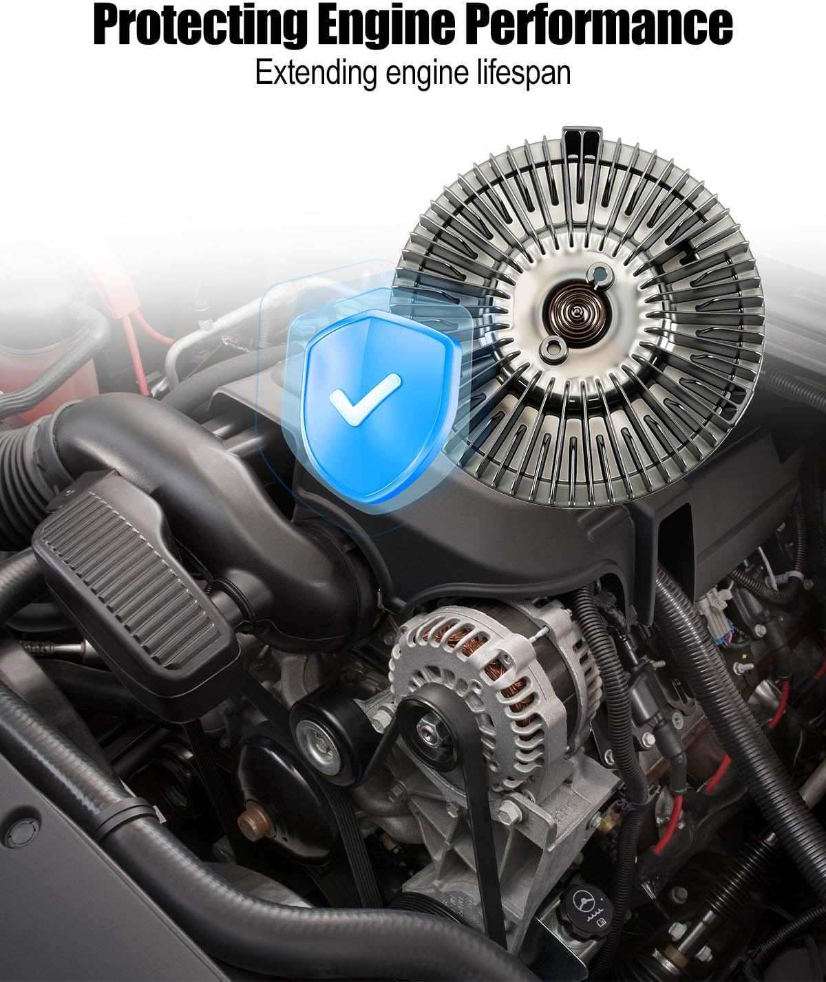 2886 Thermal Radiator Fan Clutch Fit for Chevy GMC C4500 C5500 Kodiak Topkick 2003 2004 2005 2006 2007