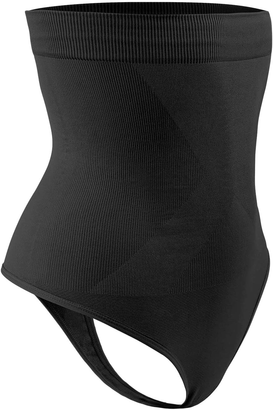 Women's High-Waist Seamless Body Shaper Briefs Firm Control Tummy Thong Shapewear Panties Girdle Underwear
