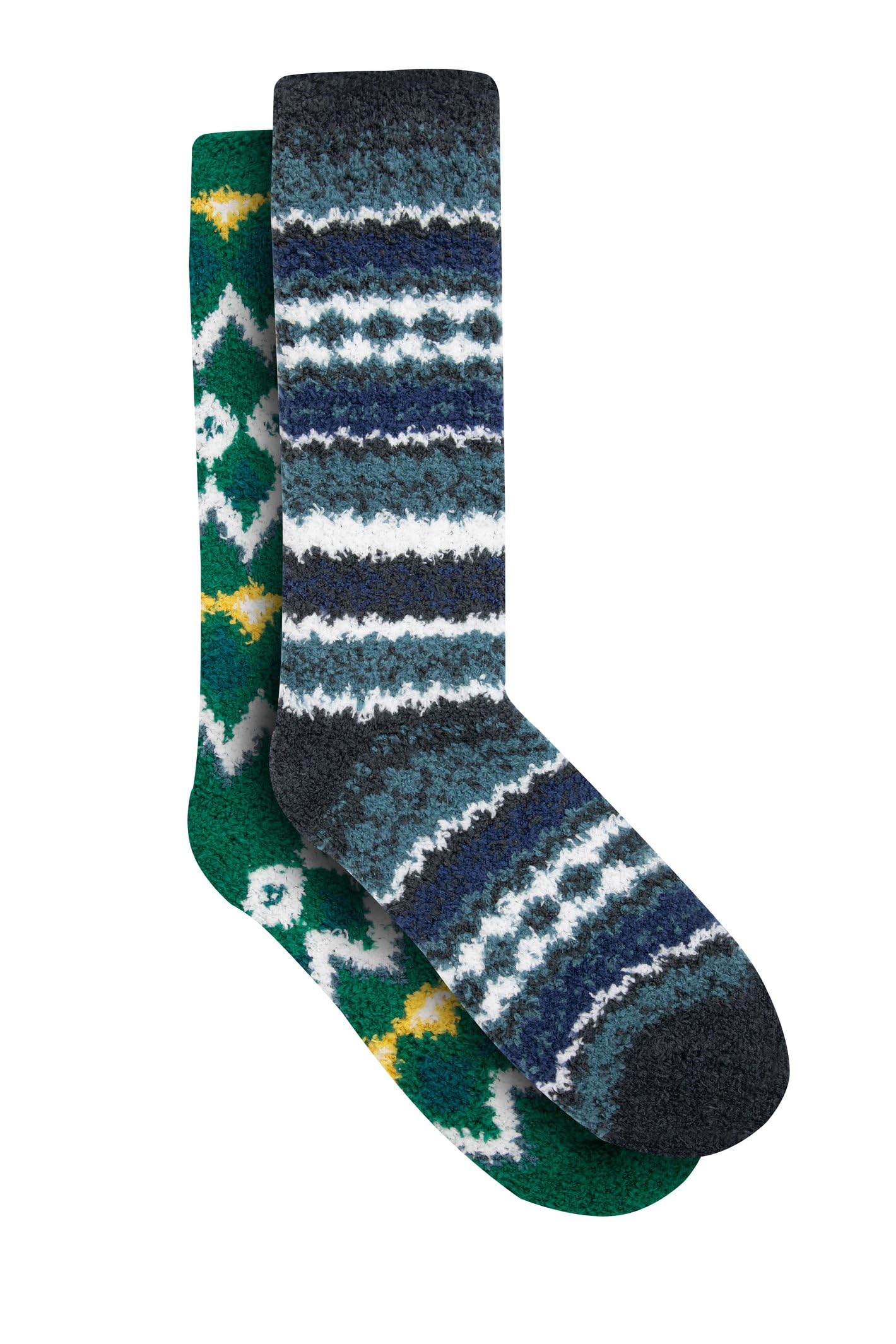 Weird Fish Women's Green Ivy Park Fluffy Socks 2 Pk Greenivy Size 4-7
