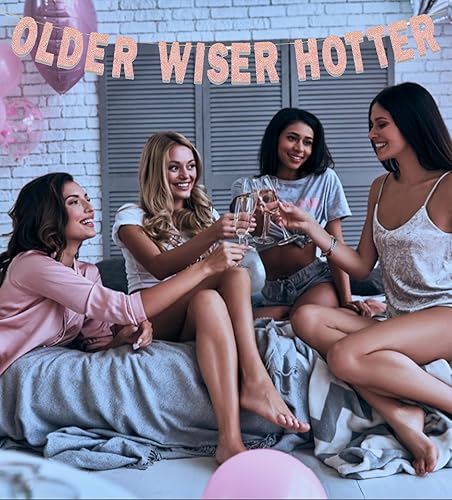 Miniatura 4 de Cartel de fiesta de cumpleaños con purpurina rosa, para cumpleaños de 30, 40, 50, 60, 70, 80, para mujeres, Tauro, cumpleaños, hogar, interiores,