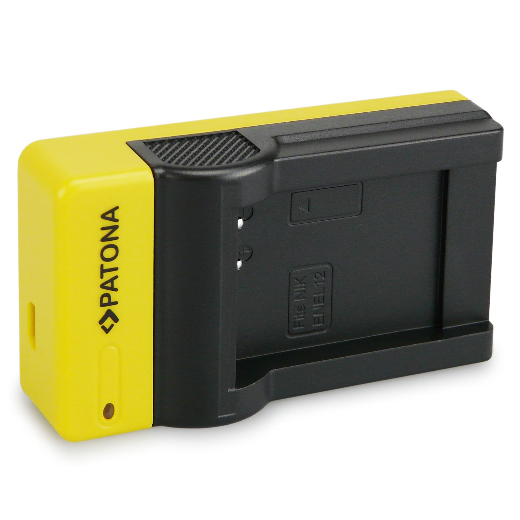 PATONA Caricabatterie Slim USB-C per batteria Nikon EN-EL12 – per CoolPix A1000 A900 AW100 AW130 P300 P310 P340 S8000 S8200 S9100 S9400–S9900 S1200pj – ricarica ovunque, anche da powerbank
