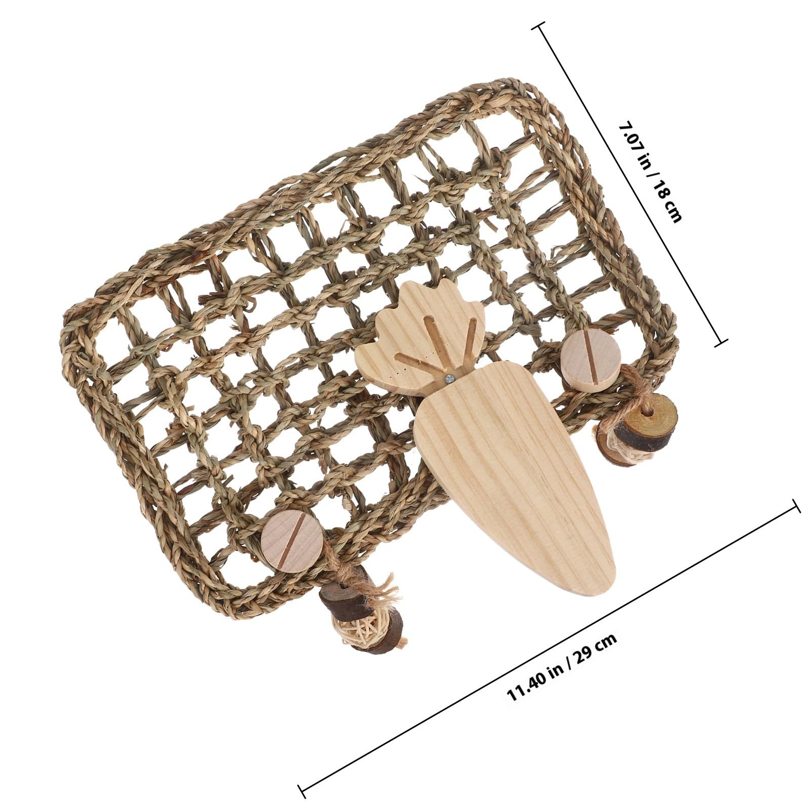 Tapis en Paille Tressée Fait Main pour Lapins et Cochons d'Inde, Robuste et Confortable, Accessoire pour Fond de Cage et Jouet à Mâcher Naturel