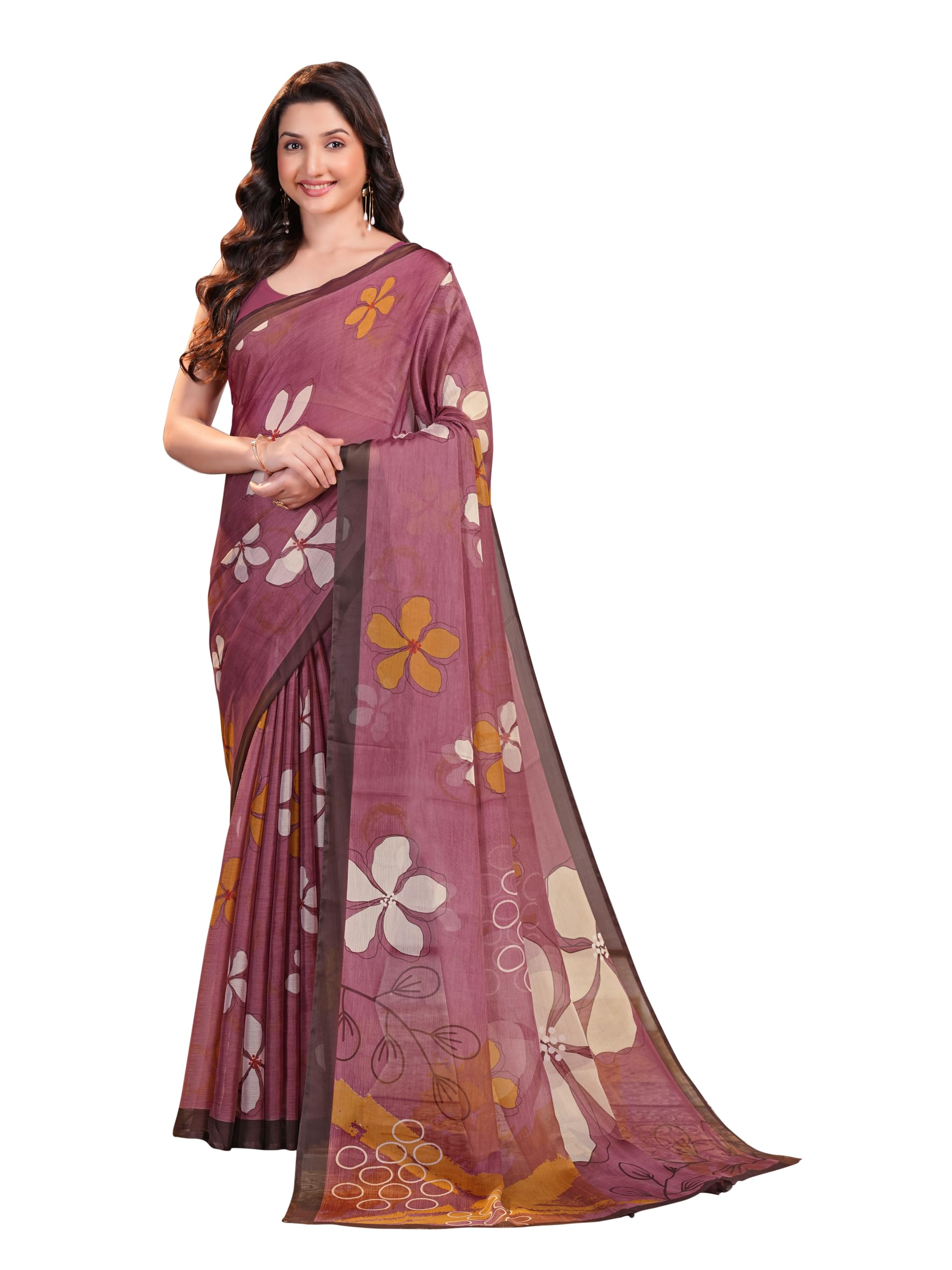 Garden Vareli Floral Print Georgette Saree-picture-13