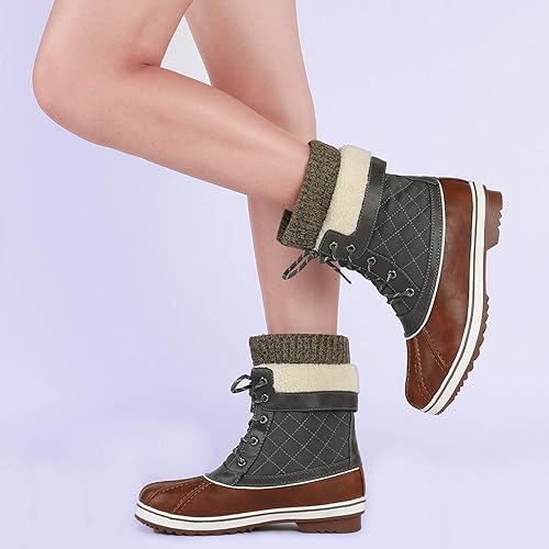 Vista 8 de DREAM PAIRS Botas de nieve de invierno para mujer