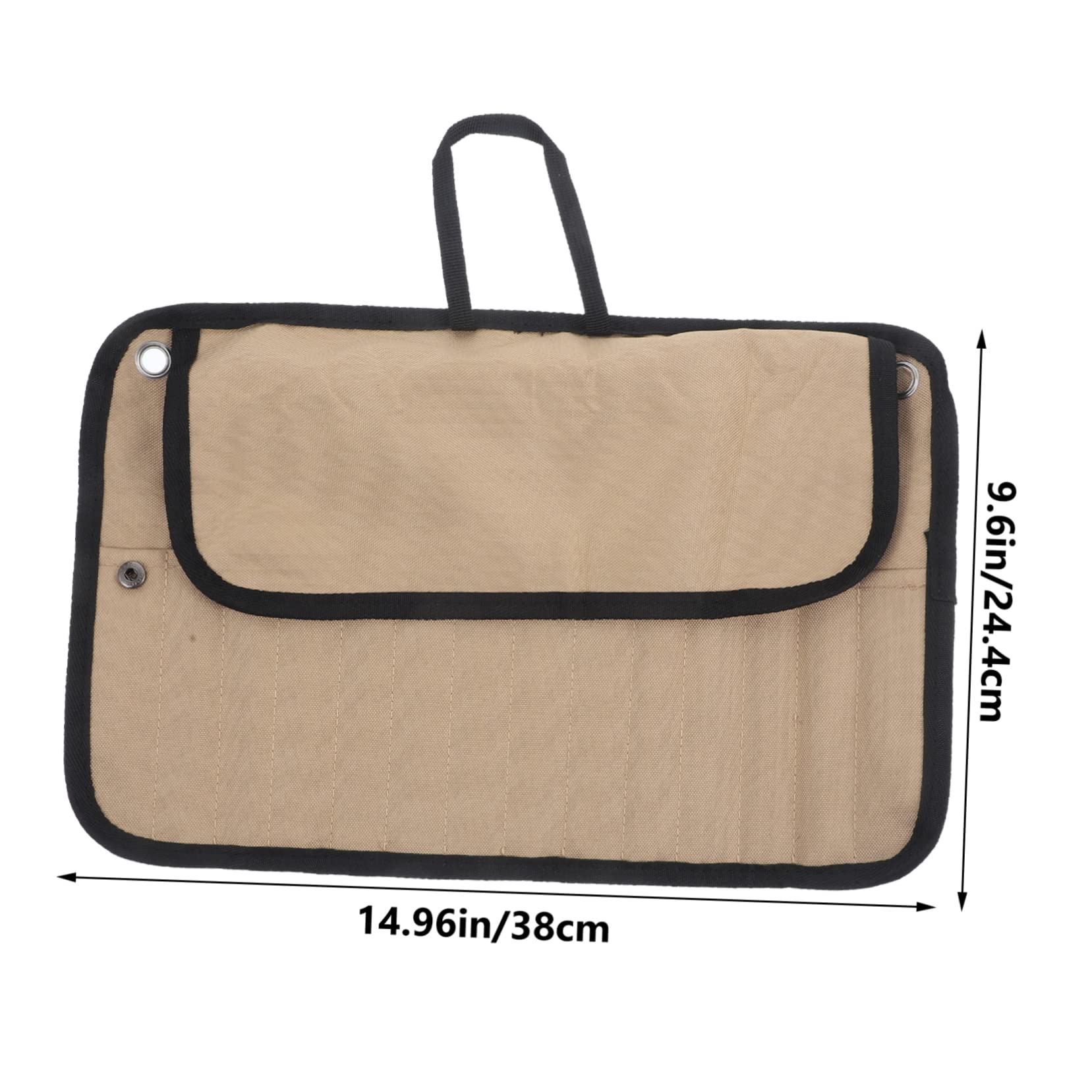 UKCOCO Ensemble de Couverts de Camping Acier Inoxydable et Nylon Pochette Pliable Léger, Facile à Transporter pour Randonnée et Barbecue