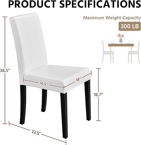 Miniatura 40 de Yaheetech Parson - Juego de 4 sillas de comedor tapizadas de tela con asiento acolchado y patas de madera maciza para comedor/restaurante, diseño